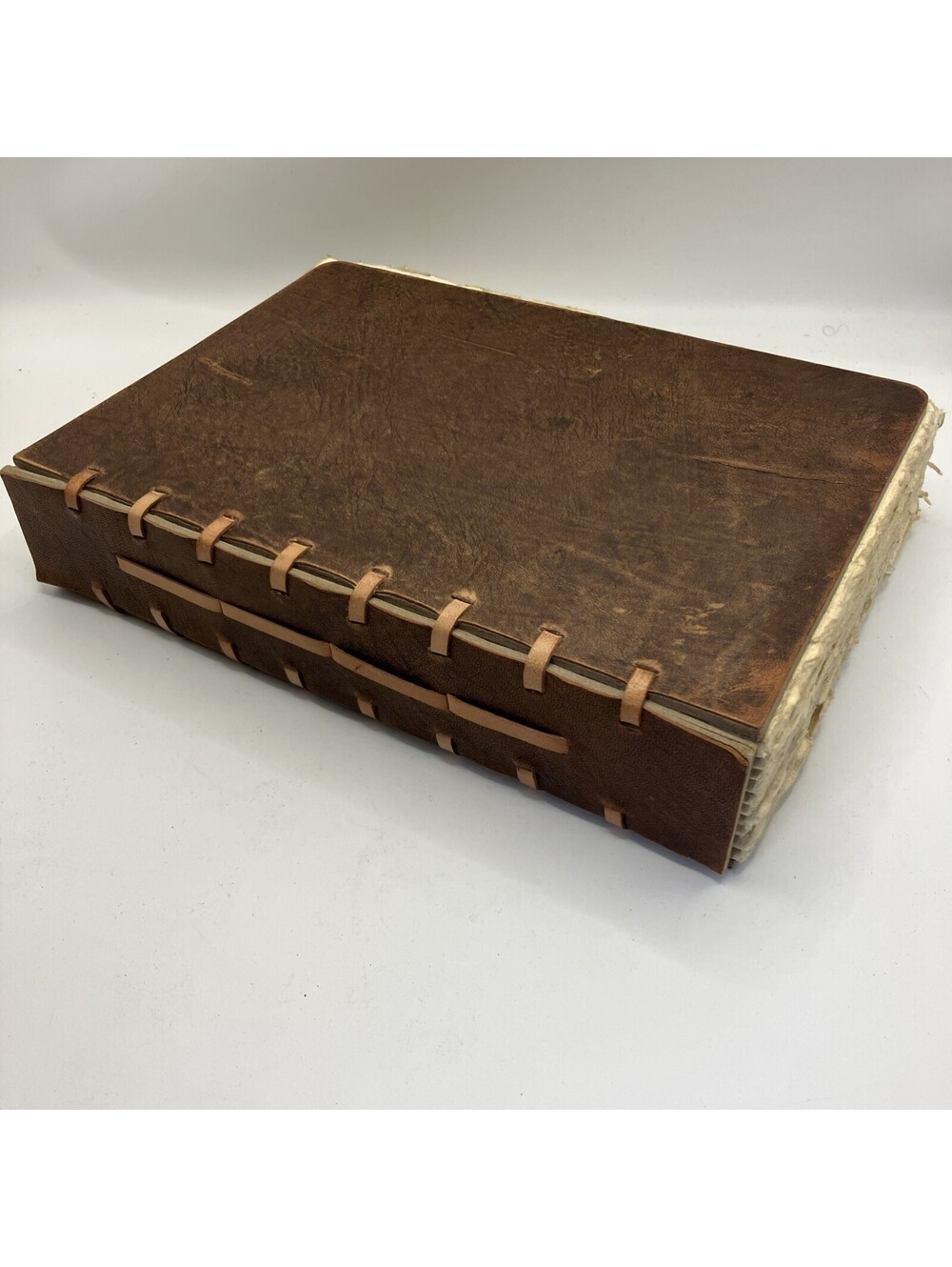 LARGE Faux Leather Journal/Sketchbook Notebook Handmade India Vintage Rustic